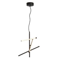Phoenix LED 6 Arm Pendant Ceiling Light - Black - thumbnail 2