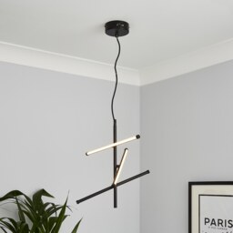 Phoenix LED 6 Arm Pendant Ceiling Light - Black - thumbnail 1