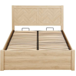 Birlea Herringford Double Oak Ottoman Bed - thumbnail 4