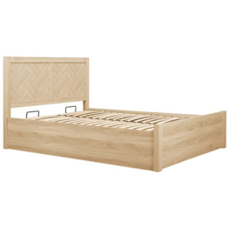 Birlea Herringford Double Oak Ottoman Bed - thumbnail 2