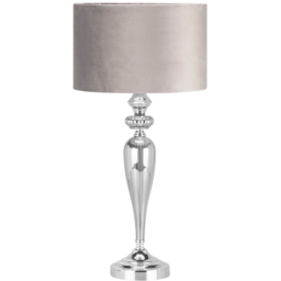 Pewter Smoked Silver Table Lamp - thumbnail 1