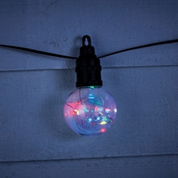 10 Twinkling Globe Bulb Pinwire LED Connectable Outdoor Christmas String Lights - Colour Changing - thumbnail 2
