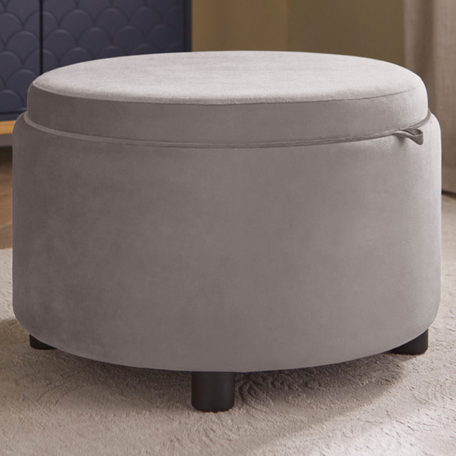 GFW Leylani Grey Tray Table Storage Stool - image 1