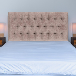 Bedmaster Lona Super King Size Mink Naples Velvet Buttoned Headboard - thumbnail 1