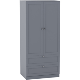 Vida Designs Altino Grey 2 Door 2 Drawer Shaker-Style Wardrobe - thumbnail 2