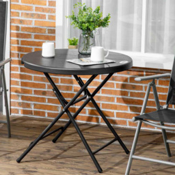 Outsunny Foldable Round Garden Table - thumbnail 1