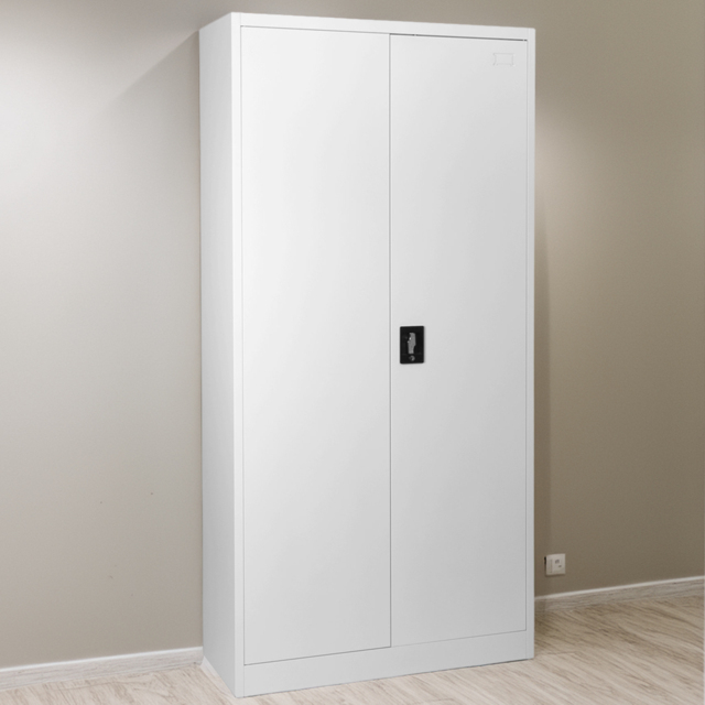 MMT Furniture Designs 2 Door Grey Stainless Steel Lockable Tall Filing Cabinet - image 1