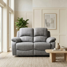 Milano 2 Seater Grey Foam Recliner Sofa - thumbnail 1