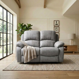 Milano 2 Seater Grey Foam Recliner Sofa - thumbnail 4