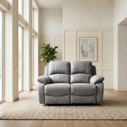 Milano 2 Seater Grey Foam Recliner Sofa - thumbnail 3