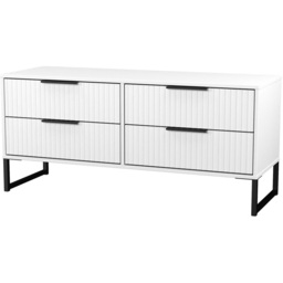 Crowndale Fluted 4 Drawer White Matt Bed Box Ready Assembled - thumbnail 4