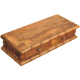 Artisan Furniture Brown 2 Drawer Solid Wood Bamboo Wall-Mounted Console - thumbnail 4