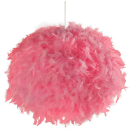 Lighting Collection Pink Feather Shade