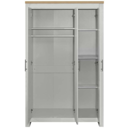 Birlea Highgate 3 Door Grey and Oak Mirrored Wardrobe - thumbnail 4