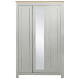 Birlea Highgate 3 Door Grey and Oak Mirrored Wardrobe - thumbnail 3