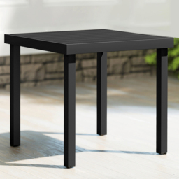 Outsunny Black 4 Seater Square Garden Dining Table - thumbnail 1
