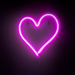 ValueLights Neon Heart Wall Light - thumbnail 1