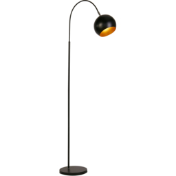 Lighting Collection Arlo Matt Black Ball Shade Floor Lamp - thumbnail 3