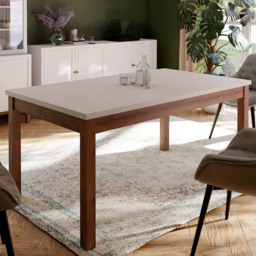 Florence Wensley 8 Seater Light Grey and Oak Dining Table - thumbnail 1