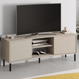 FWStyle Frem Sandstone 2 Door Curved TV Unit - thumbnail 1