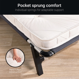 Jay-Be Single Quick Folding Bed with Pocket Sprung Mattress - thumbnail 3