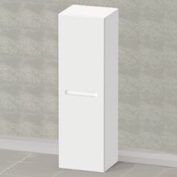 Duravit No.1 Matt White Single Door Left Hand Semi Tall Bathroom Cabinet 1320 x 400 x 360mm
