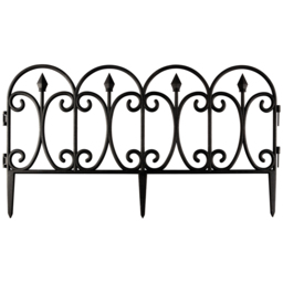 St Helens Black Garden Edge Fence 4 Pack - thumbnail 3