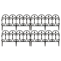St Helens Black Garden Edge Fence 4 Pack - thumbnail 1