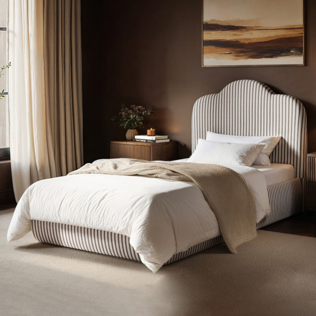 Solace+Co Skylynn Cloud Single Brown Lift-Up Ottoman Bed - image 1