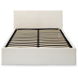 GFW Cream Corduroy Small Double End Lift Ottoman Bed - thumbnail 3