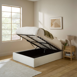 GFW Cream Corduroy Small Double End Lift Ottoman Bed - thumbnail 4