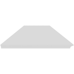 Homebase 120cm Bevelled White Shelf - thumbnail 4