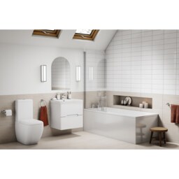 Bathstore Skye 600mm Wall Hung 2 Drawer Vanity Unit and Basin - White - thumbnail 4