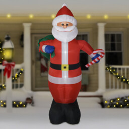 Red Inflatable Santa LED Christmas Decoration 300cm - thumbnail 1