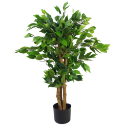 Leaf Artificial Evergreen Ficus Tree in Pot 90cm - thumbnail 1