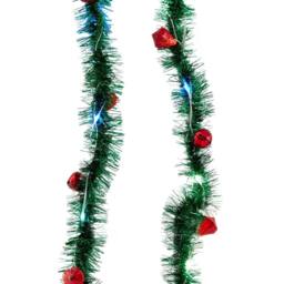 LED Tinsel Garland With Bells - thumbnail 4