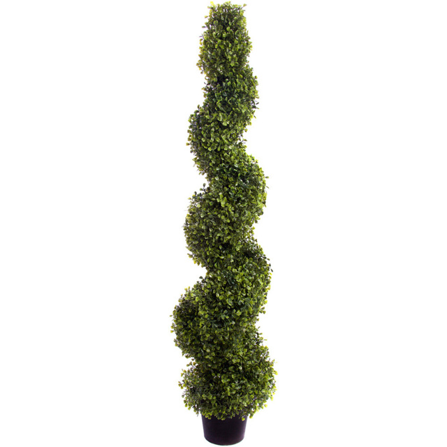 4ft Green Boxwood Spiral Topiary Tree - image 1