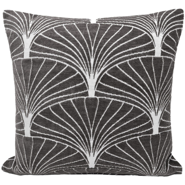 Velosso Palermo Chenille Charcoal Filled Cushion 43 x 43cm 2 Pack - image 1