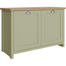 GFW Lancaster 2 Door Sage Green Shoe Cabinet - thumbnail 2