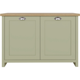 GFW Lancaster 2 Door Sage Green Shoe Cabinet - thumbnail 4