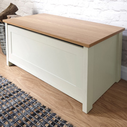 GFW Lancaster Cream Ottoman Storage Bench - thumbnail 1