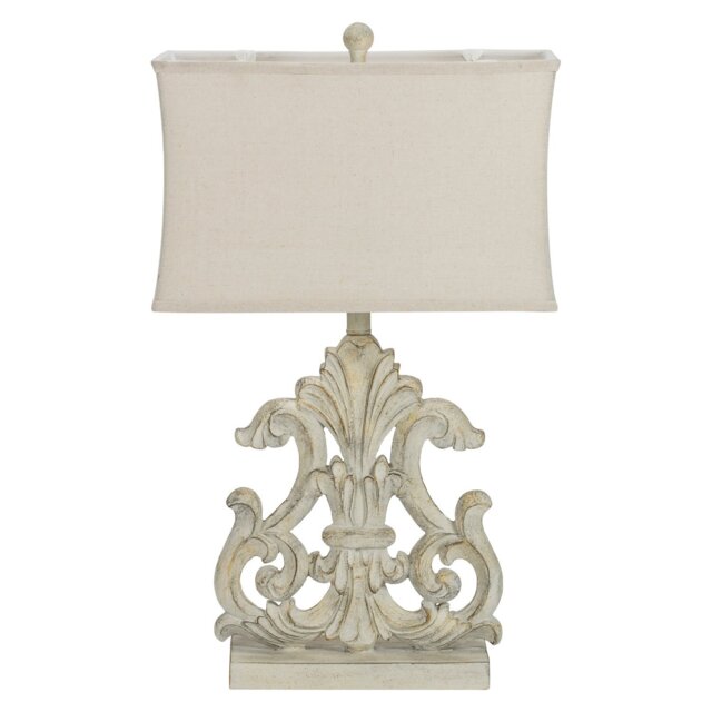 Grey Fleur De Lis Table Lamp - image 1
