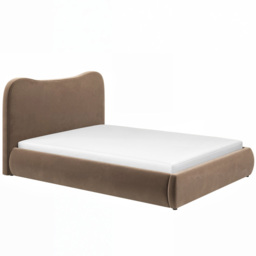 SOLACE+CO Ember Chocolate King Size Velvet Ottoman Bed - thumbnail 2