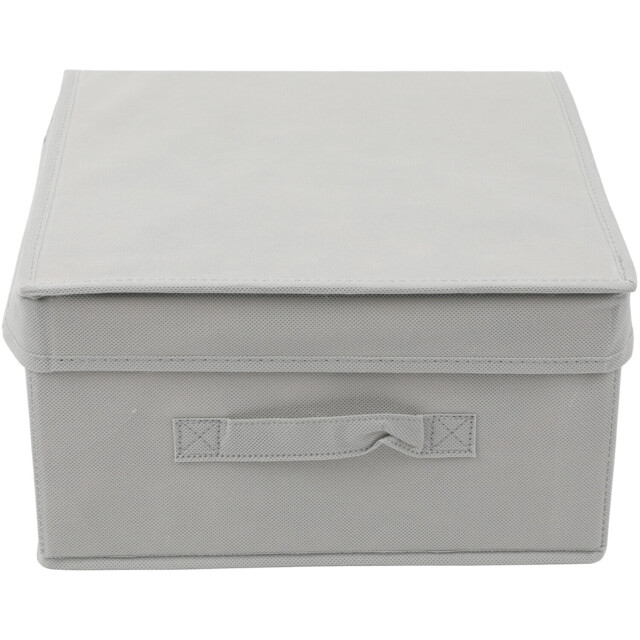 My Home Fabric Storage Box Grey Medium - image 1