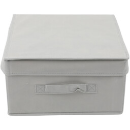 My Home Fabric Storage Box Grey Medium