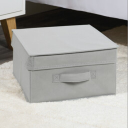 My Home Fabric Storage Box Grey Medium - thumbnail 2