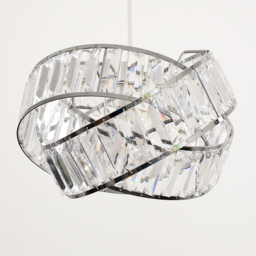 ValueLights Hudson Intertwined Jewel Chrome Easy Fit Pendant Light Shade - thumbnail 3