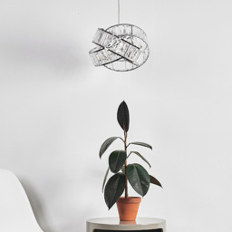 ValueLights Hudson Intertwined Jewel Chrome Easy Fit Pendant Light Shade - thumbnail 2