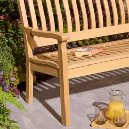 Rowlinson Hemsway Natural 2 Seater Garden Bench - thumbnail 3