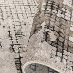 Desire Rugs Mayfair Metallic Sheen Croc Design Rug Grey 200 x 290cm - thumbnail 3